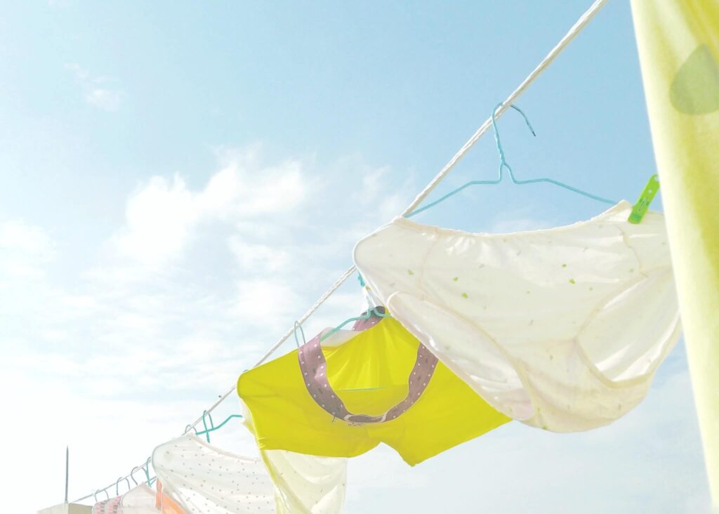 Clothes hanging on a line