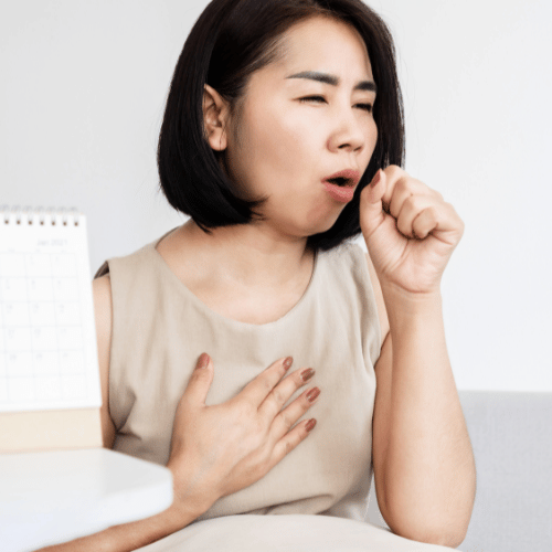Asian women have problems with chesty cough
