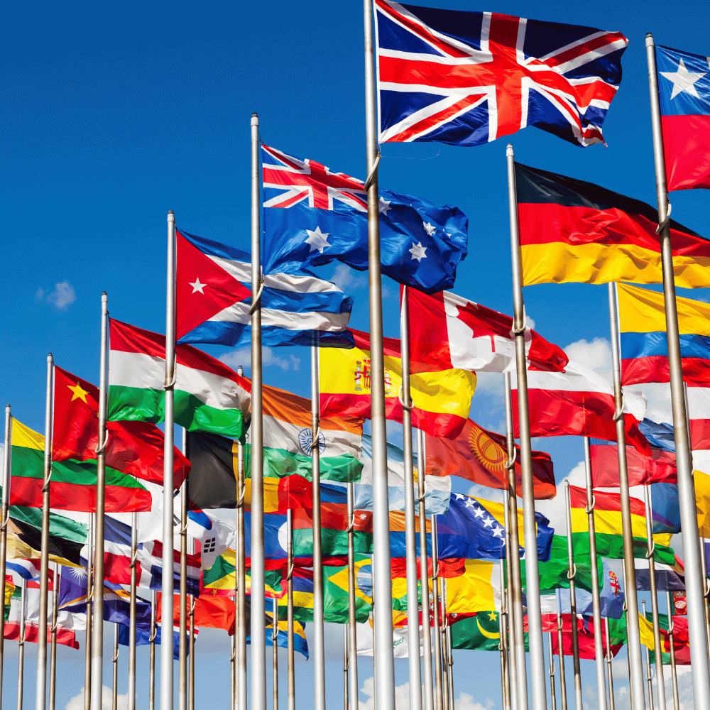 flags of multiple countries