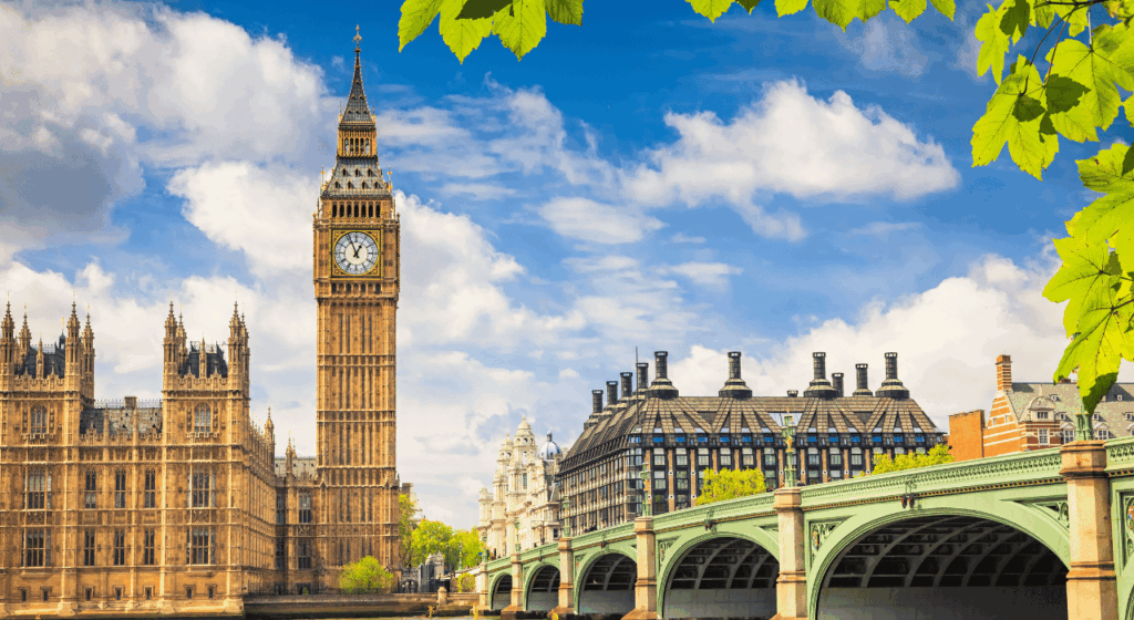 Big Ben in the summer