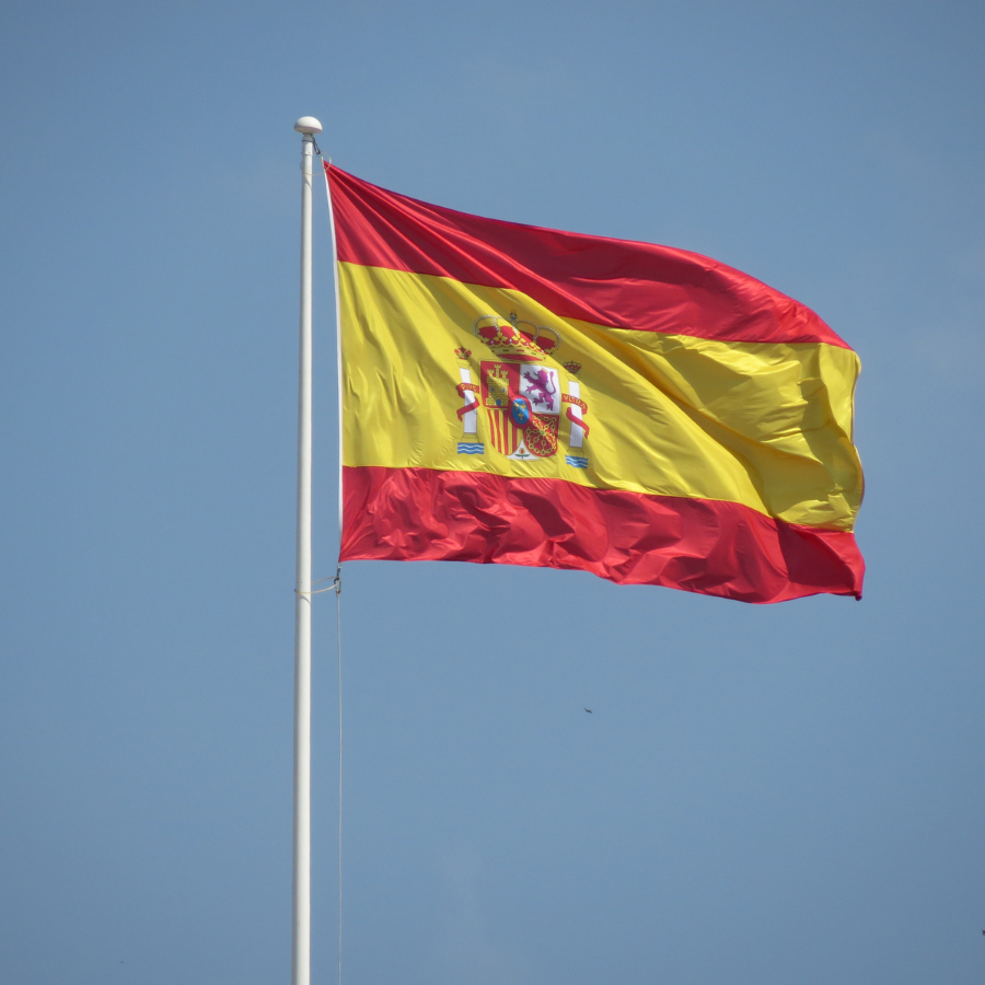 Spain Flag waving