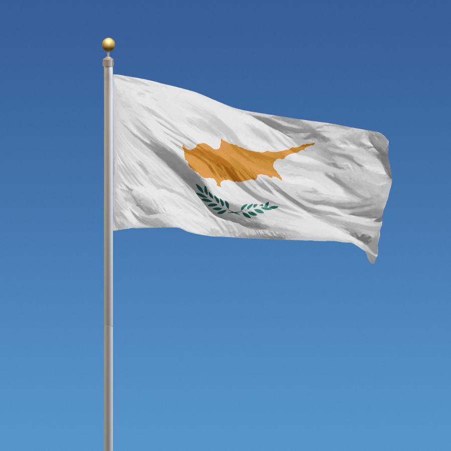 cyprus flag waving