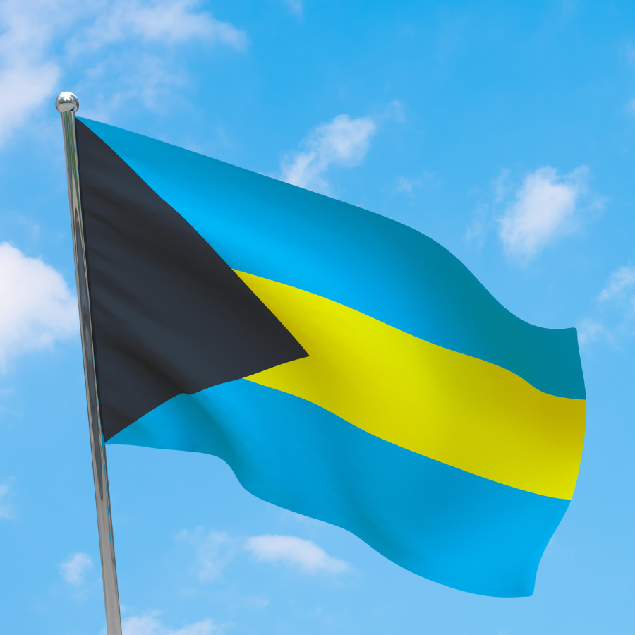 Bahamas flag waving